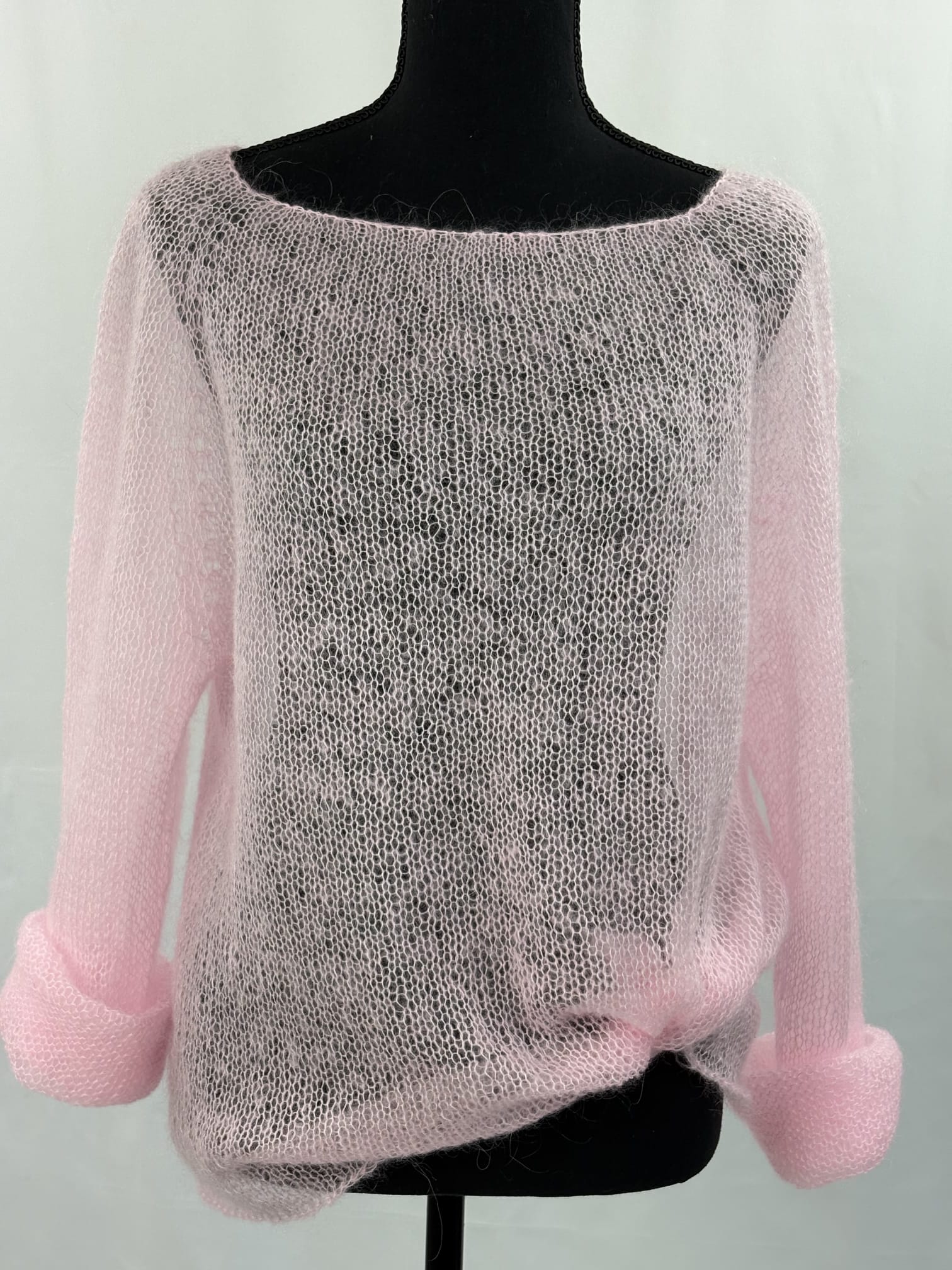 Blush Pink Handmade Knit Sweater - SILENT STUDIO