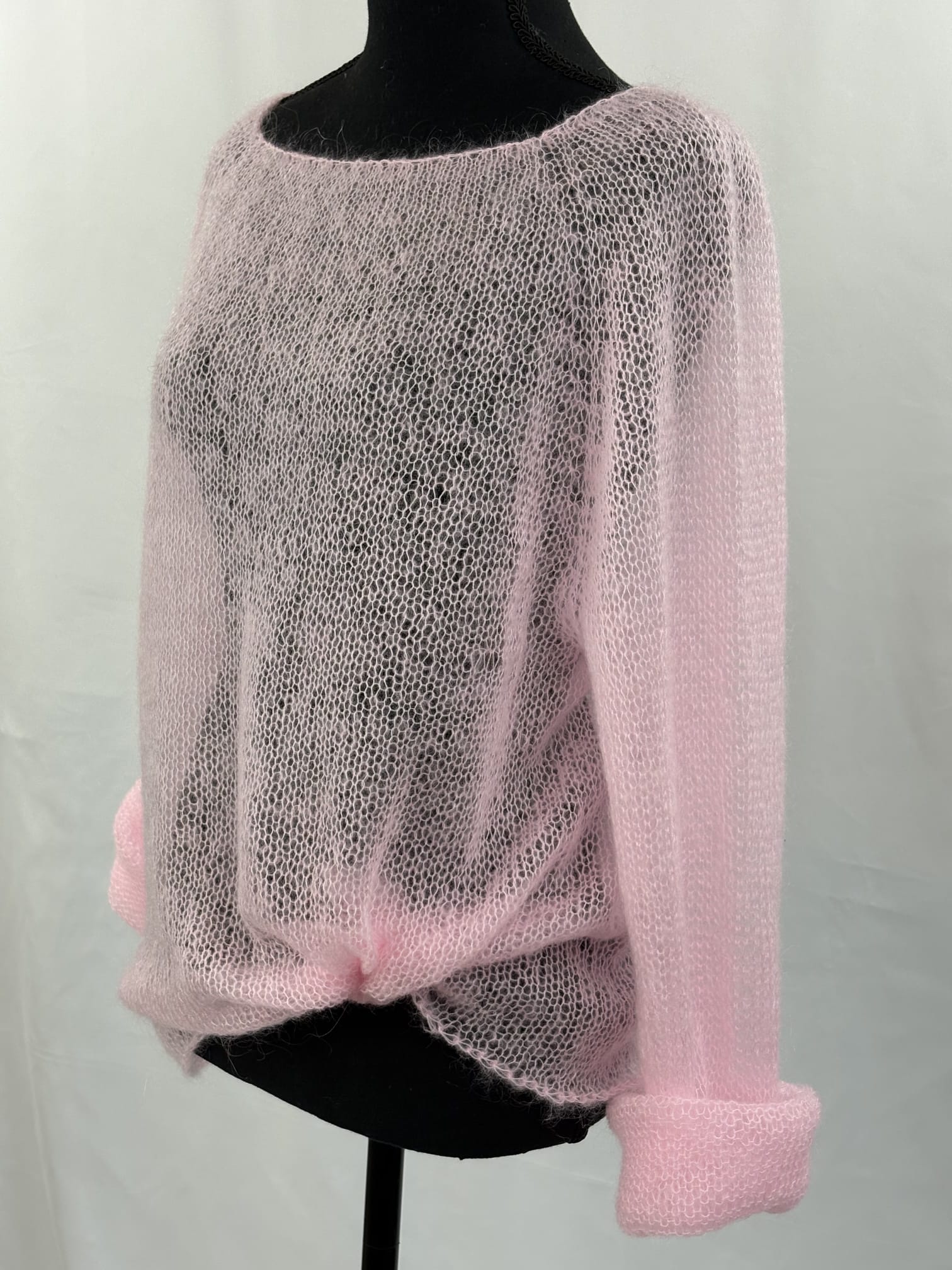 Blush Pink Handmade Knit Sweater - SILENT STUDIO