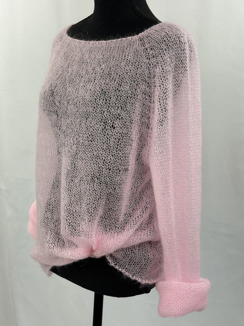 Blush Pink Handmade Knit Sweater - SILENT STUDIO