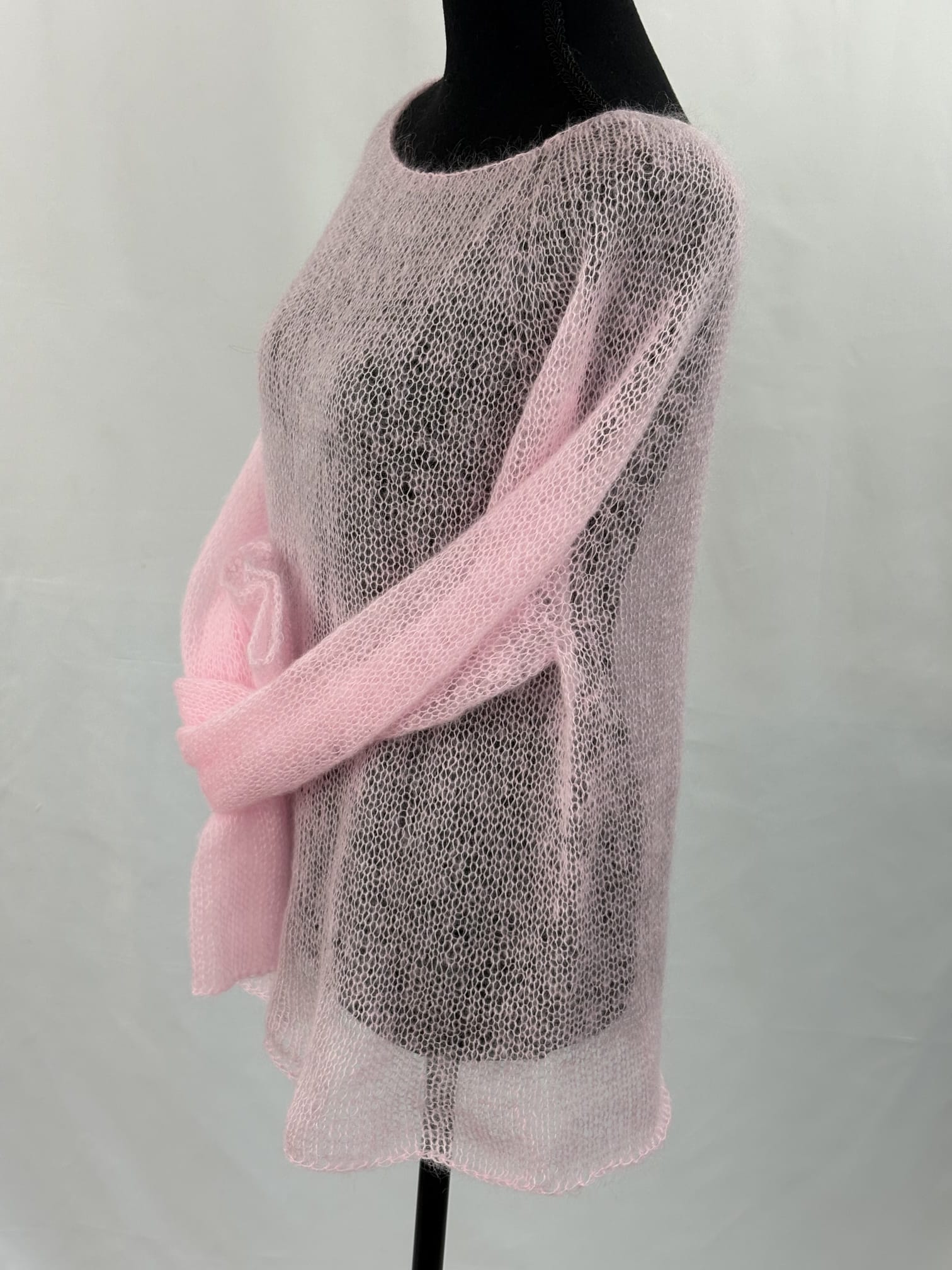 Blush Pink Handmade Knit Sweater - SILENT STUDIO