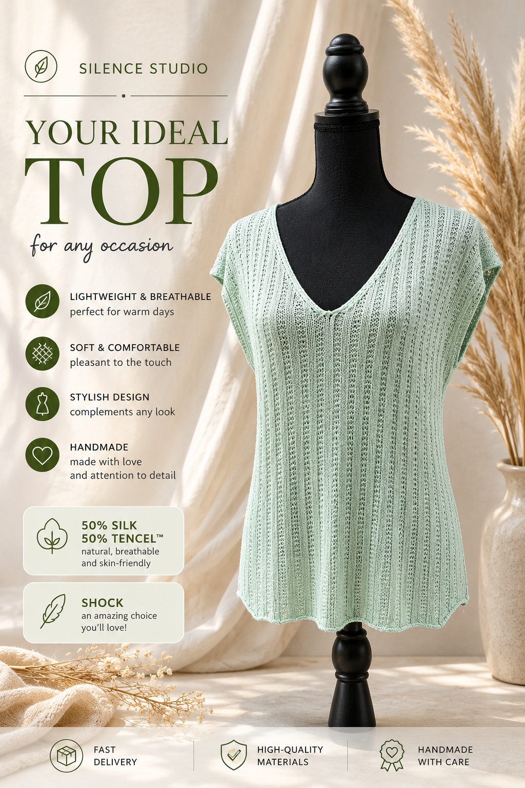 Sea Breeze Top – Mint Green